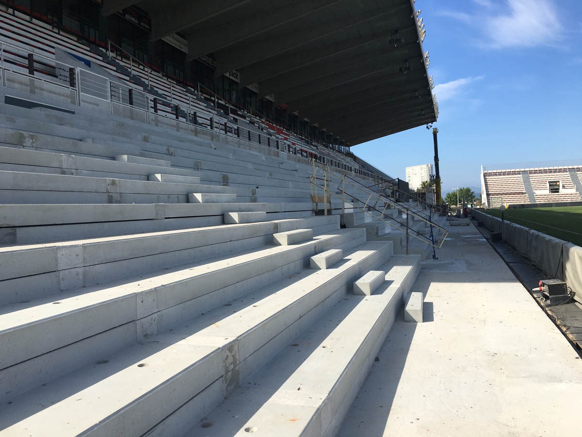 Gradins prefa droits Tribune Stade Mayol Toulon