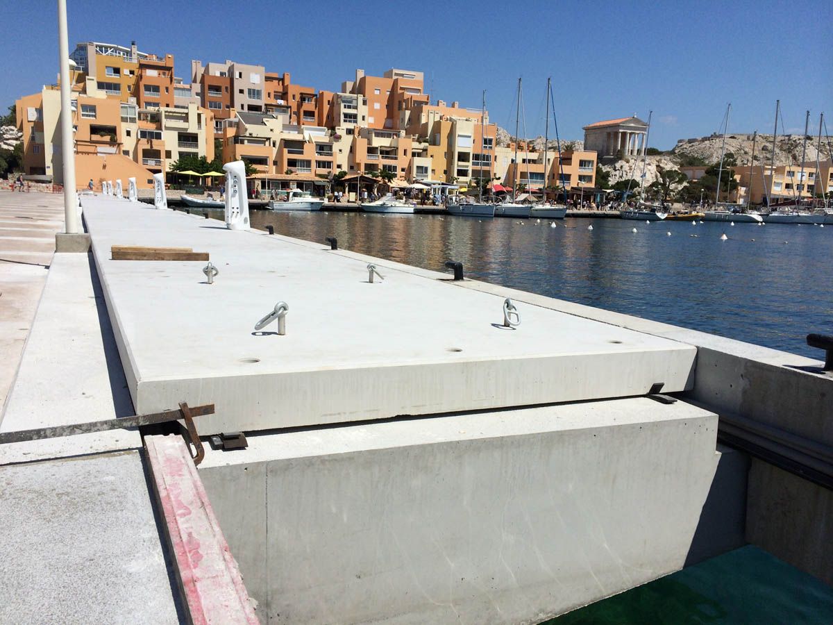 Pose Dalle béton Ile du Frioul Marseille