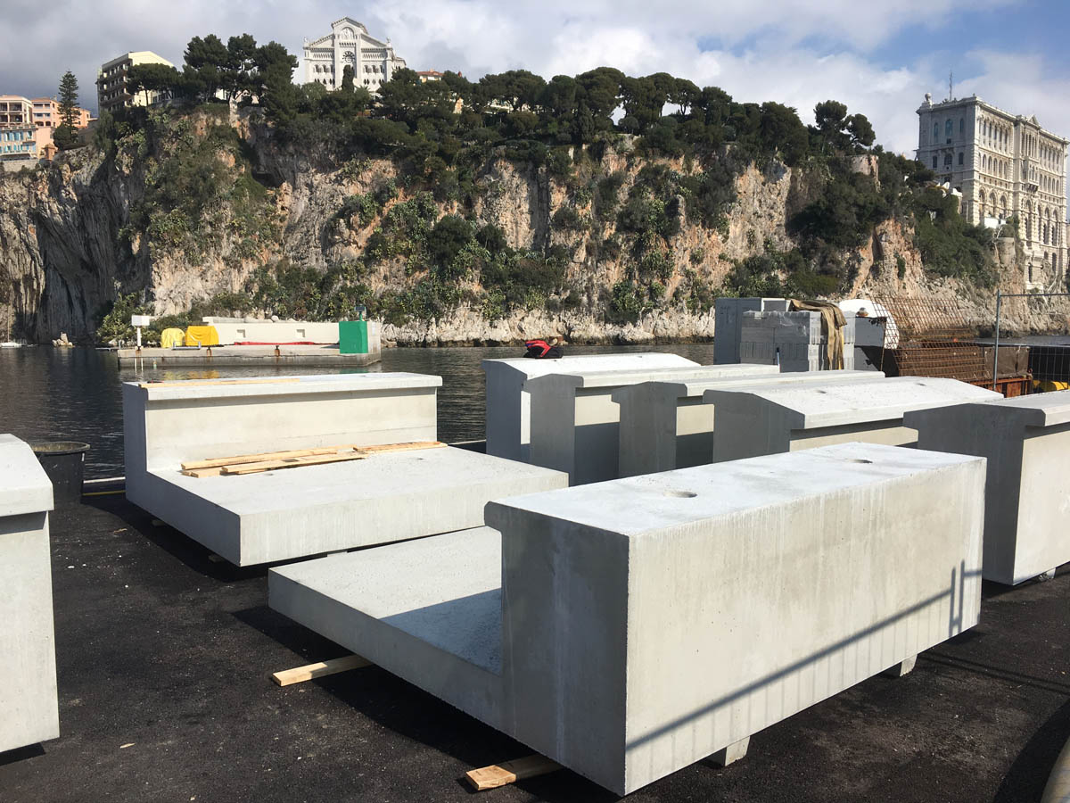 Récif béton Préservation Posidonie Stock Anse du Portier Moncaco